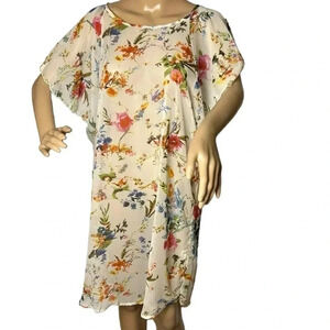 Y2K,vtg,MINT LIMIT  women XL, dress,sheer,chiffon type,bell ,tie,keyhole, NWT